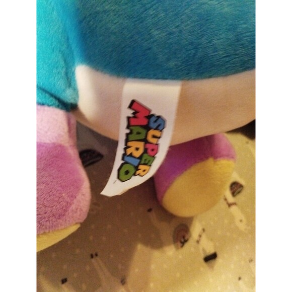 Blue YOSHI Super Mario Plush Toy - Nintendo Licensed - 14" - Good Stuff 2018 - Picture 3 of 4